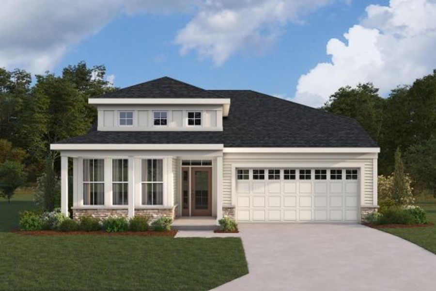 Representative exterior photo of a completed home built from the Amelia by Fischer Homes in Easton Park, Dallas, GA (Image 10).