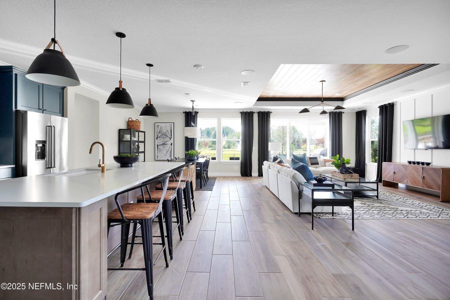 Furnished interior view inside a new home in Del Webb Wildlight, Yulee (Image 11). Furnished interior view inside a new home in Del Webb Wildlight, Yulee (Image 11).