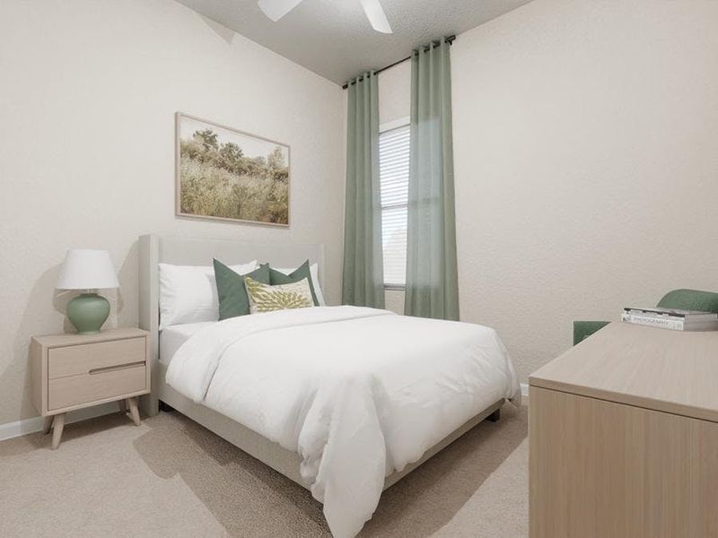 Secondary bedrooms provide space for everyone in your household. (Artist`s rendering) Secondary bedrooms provide space for everyone in your household. (Artist`s rendering)