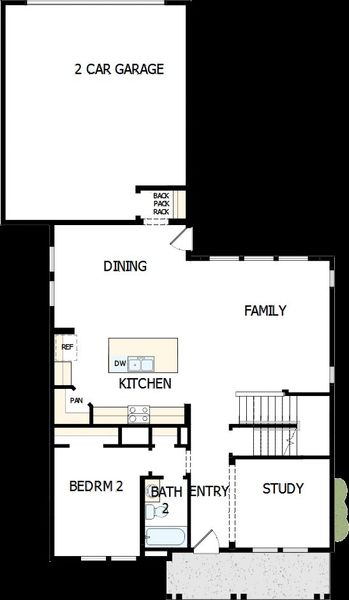 2D floor plan layout of this home in Painted Prairie 50’, Aurora, CO (Image 2). 2D floor plan layout of this home in Painted Prairie 50’, Aurora, CO (Image 2).