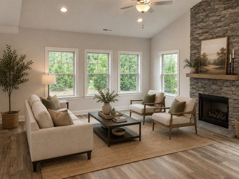 Furnished interior view inside a new home in Weybridge, Burlington (Image 10).