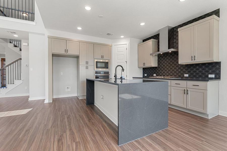 Furnished interior view inside a new home in Terrace Collection at Lariat, Liberty Hill (Image 7). Furnished interior view inside a new home in Terrace Collection at Lariat, Liberty Hill (Image 7).