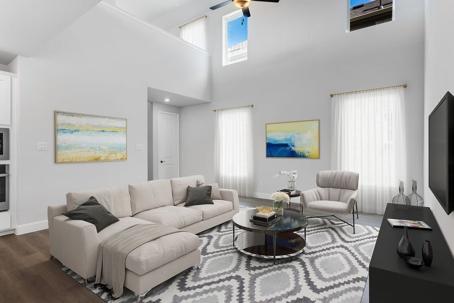 Representative furnished interior of a home built from the Mercer by Taylor Morrison in The Ranch at Uptown Celina 40s, Celina (Image 7). Representative furnished interior of a home built from the Mercer by Taylor Morrison in The Ranch at Uptown Celina 40s, Celina (Image 7).