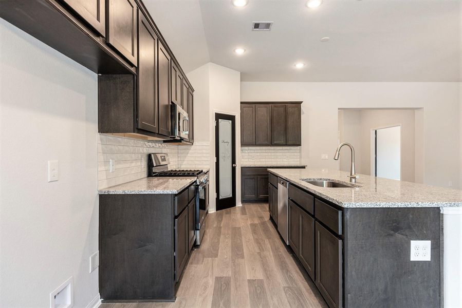 Furnished interior view inside a new home in , Bay City (Image 16). Furnished interior view inside a new home in , Bay City (Image 16).