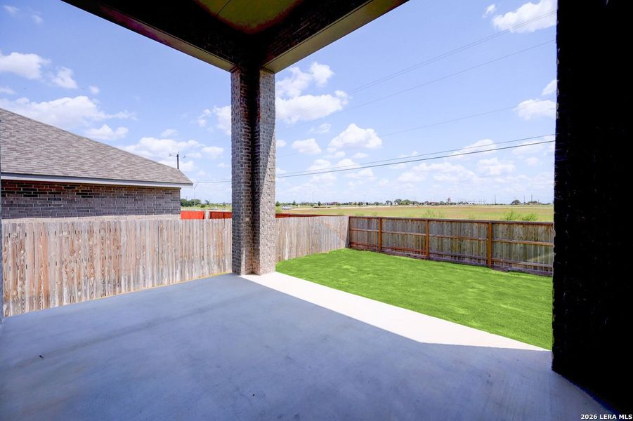 Exterior details and patio area of a home in Alsatian Oaks, Castroville (Image 2).