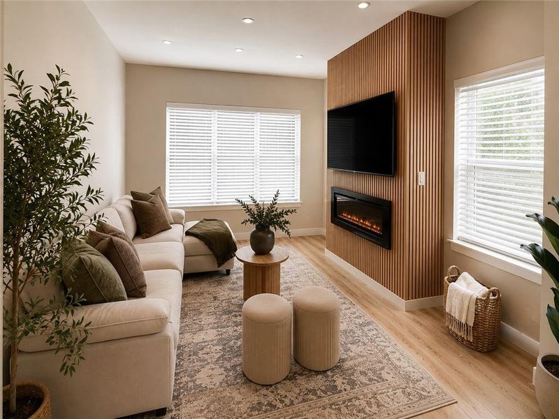 Furnished interior view inside a new home in , Atlanta (Image 7). Furnished interior view inside a new home in , Atlanta (Image 7).