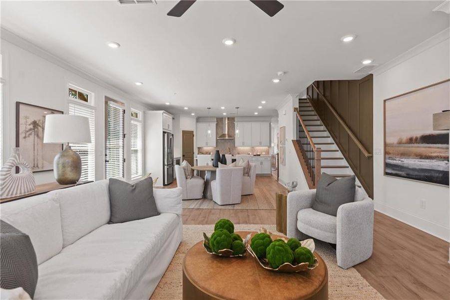 Furnished interior view inside a new home in IveyBrooke, Alpharetta (Image 24).