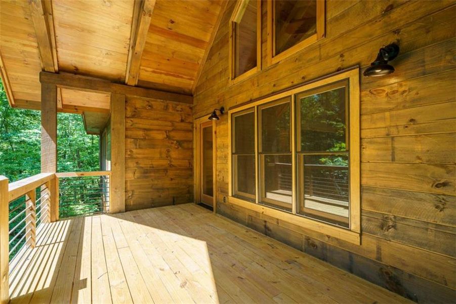 Exterior details and patio area of a home in , Cherry Log (Image 22).