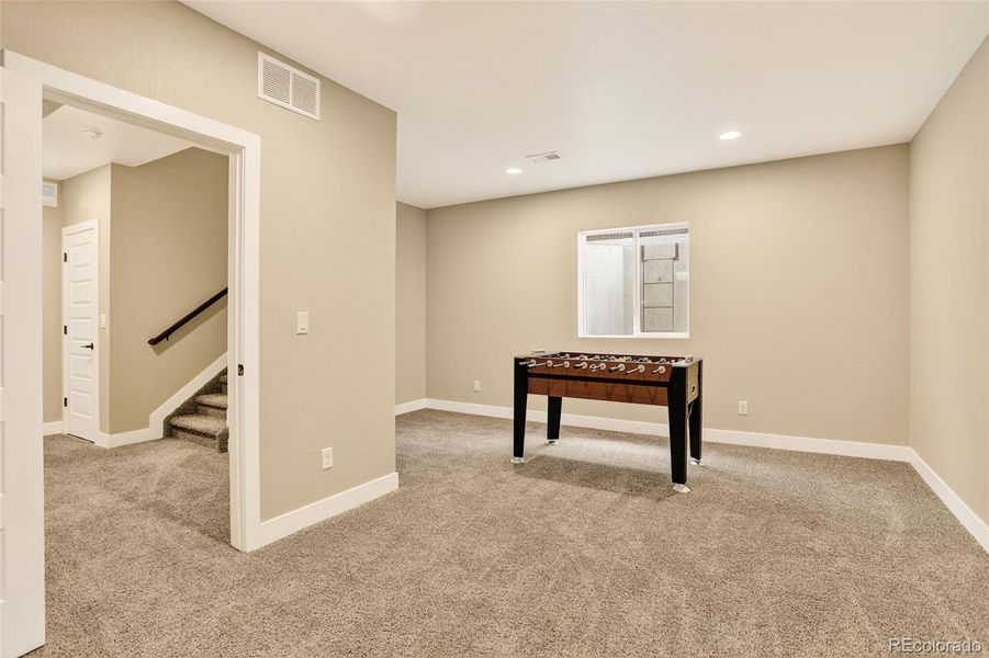 Game room area Game room area