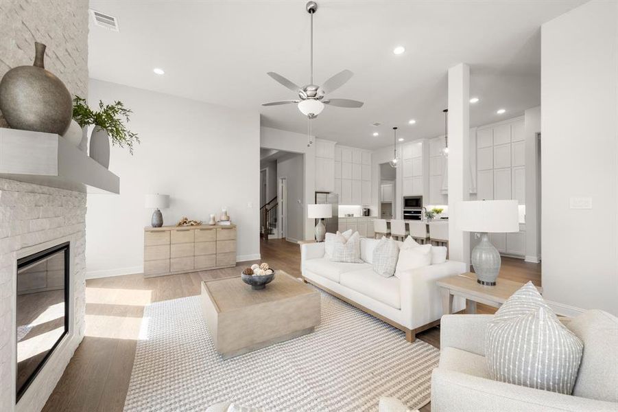 Furnished interior view inside a new home in Redden Farms - Phase 1, Midlothian (Image 27). Furnished interior view inside a new home in Redden Farms - Phase 1, Midlothian (Image 27).