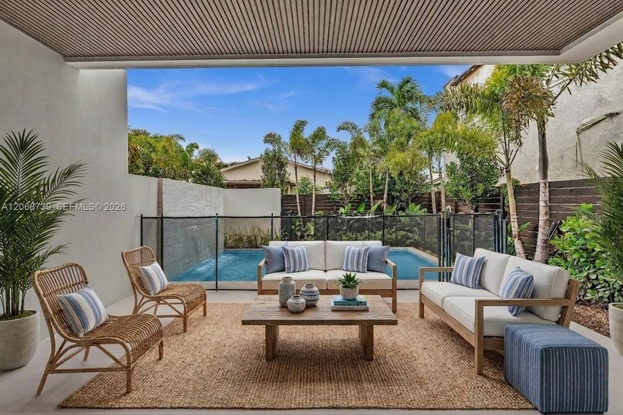 Exterior details and patio area of a home in , Miami (Image 30).