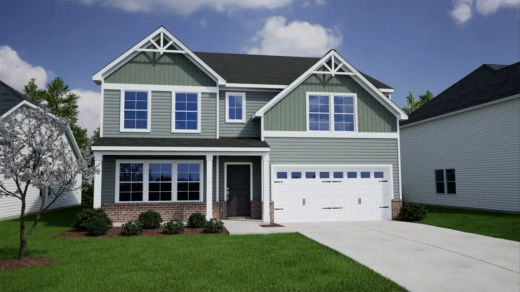 Representative exterior photo of a completed home built from the Turner - Genesis Value Collection by Mungo Homes in Fairfield Place East and West, Chesnee, SC (Image 28). Representative exterior photo of a completed home built from the Turner - Genesis Value Collection by Mungo Homes in Fairfield Place East and West, Chesnee, SC (Image 28).