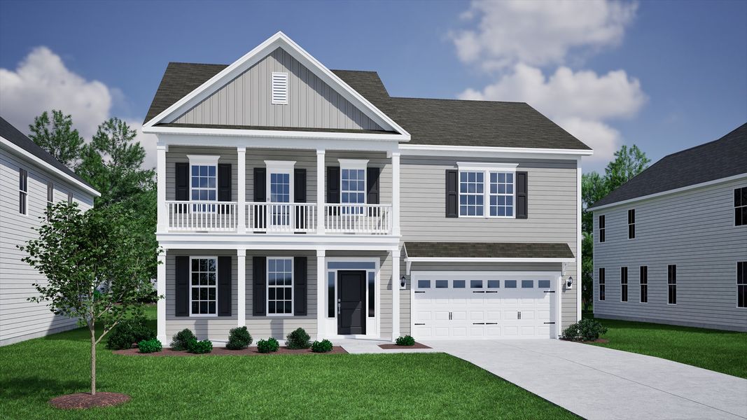 Front exterior of a new home in Sweetbrier, Durham, NC, highlighting curb appeal (Image 1). Front exterior of a new home in Sweetbrier, Durham, NC, highlighting curb appeal (Image 1).