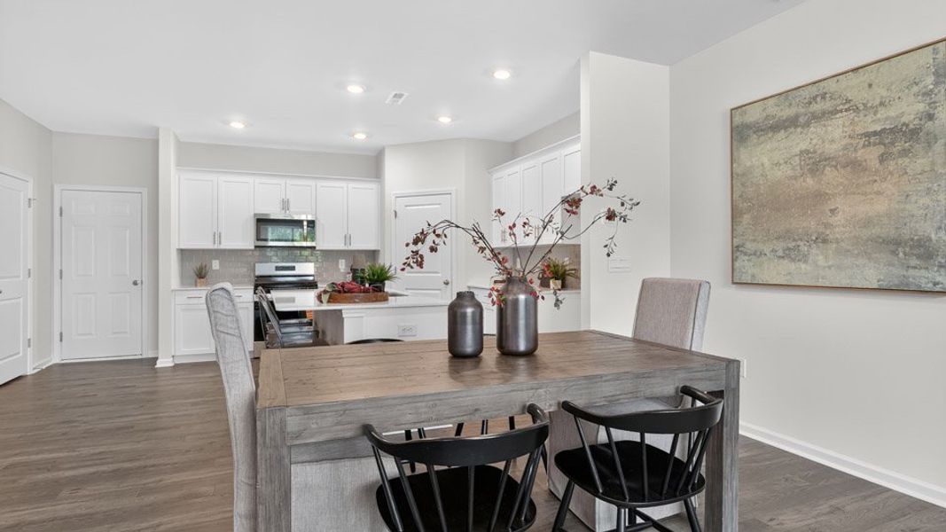 Furnished interior view inside a new home in The Townes at Anderson Farm, Wendell (Image 7).
