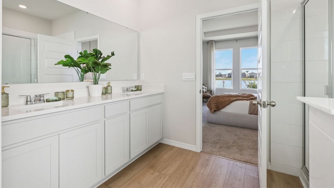 Representative furnished interior of a home built from the Robinson by D.R. Horton in Harmony West, St. Cloud (Image 12).