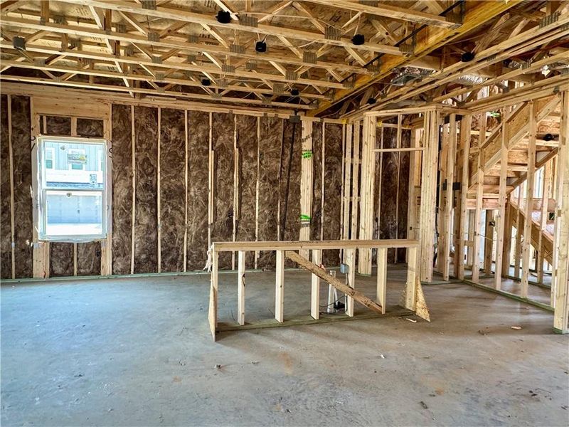 In-progress construction of a new home in , Flowery Branch, GA (Image 7).