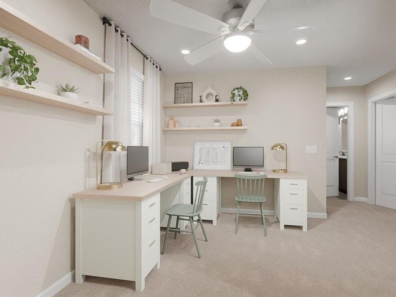 Upstairs, you will find a flex-use loft. (Artist`s rendering)