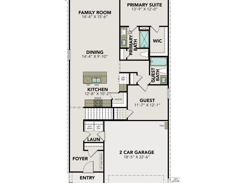 2D floor plan layout of this home in Liberty Estates, Cleveland, TX (Image 5). 2D floor plan layout of this home in Liberty Estates, Cleveland, TX (Image 5).