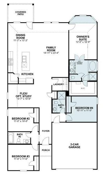 2D floor plan layout of this home in Pinewood at Grand Texas, New Caney, TX (Image 4). 2D floor plan layout of this home in Pinewood at Grand Texas, New Caney, TX (Image 4).