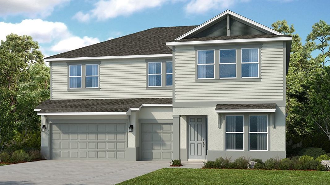 Representative exterior photo of a completed home built from the Key West by Taylor Morrison in Sunbridge, Orlando, FL (Image 3). Representative exterior photo of a completed home built from the Key West by Taylor Morrison in Sunbridge, Orlando, FL (Image 3).