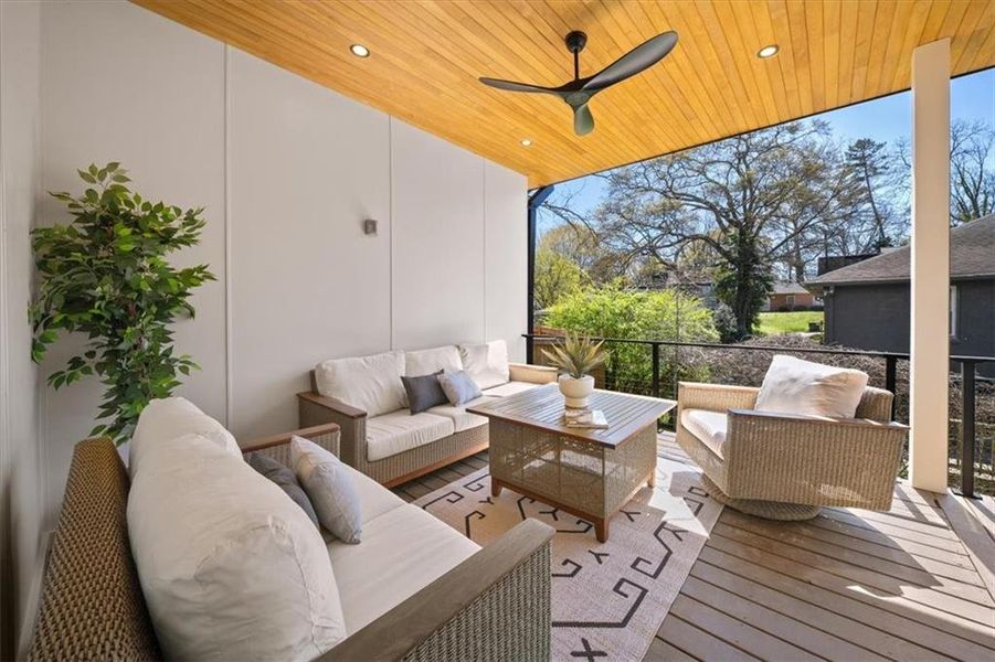 Exterior details and patio area of a home in , Atlanta (Image 19).
