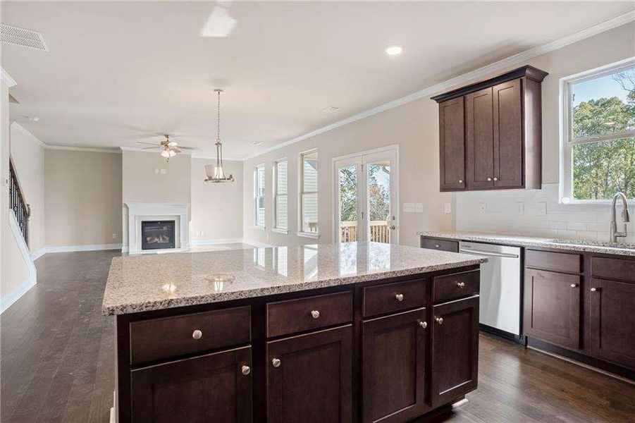 Furnished interior view inside a new home in Stratford Square, Lawrenceville (Image 4).