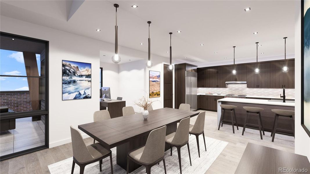 Rendering only. Actual finishes are selected by the buyer and layout varies throughout the residences.