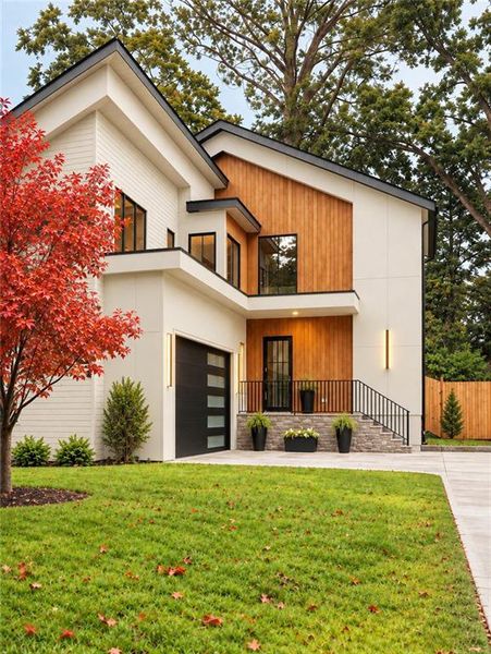 Front exterior of a new home in , Decatur, GA, highlighting curb appeal (Image 29).