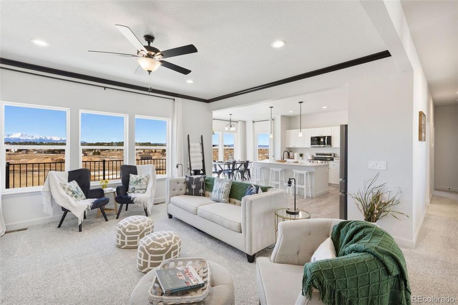 Furnished interior view inside a new home in , Colorado Springs (Image 8).
