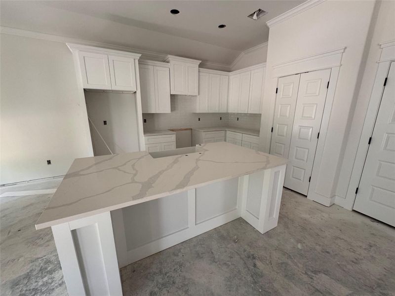 Modern Kitchen layout under construction.