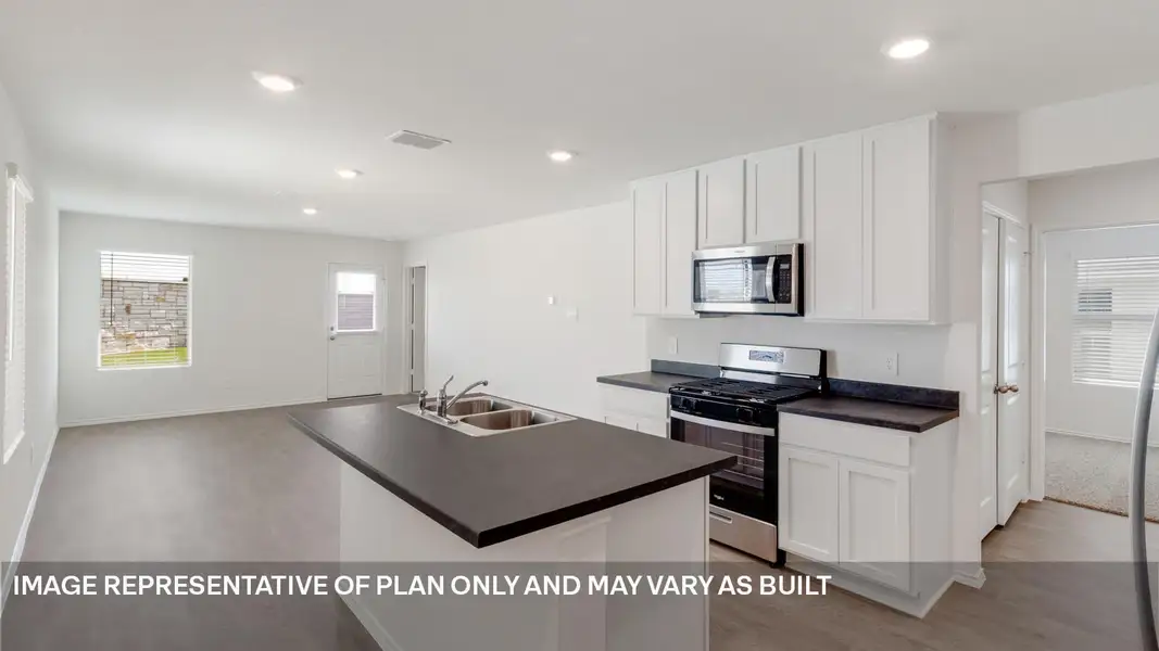 Furnished interior view inside a new home in Prairie Lakes, Buda (Image 3).