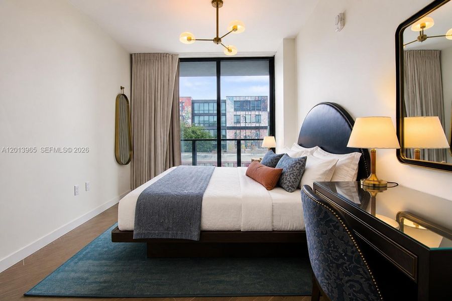 Furnished interior view inside a new home in , Miami (Image 6).