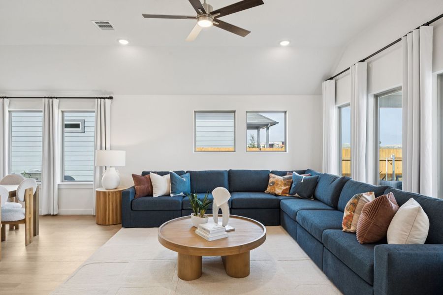 Living Room in the Diamond home plan by Trophy Signature Homes – REPRESENTATIVE PHOTO Living Room in the Diamond home plan by Trophy Signature Homes – REPRESENTATIVE PHOTO