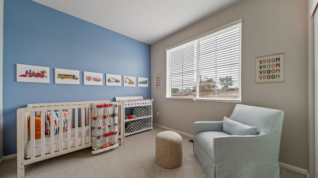 Furnished interior view inside a new home in Thompson River Ranch, Johnstown (Image 29).