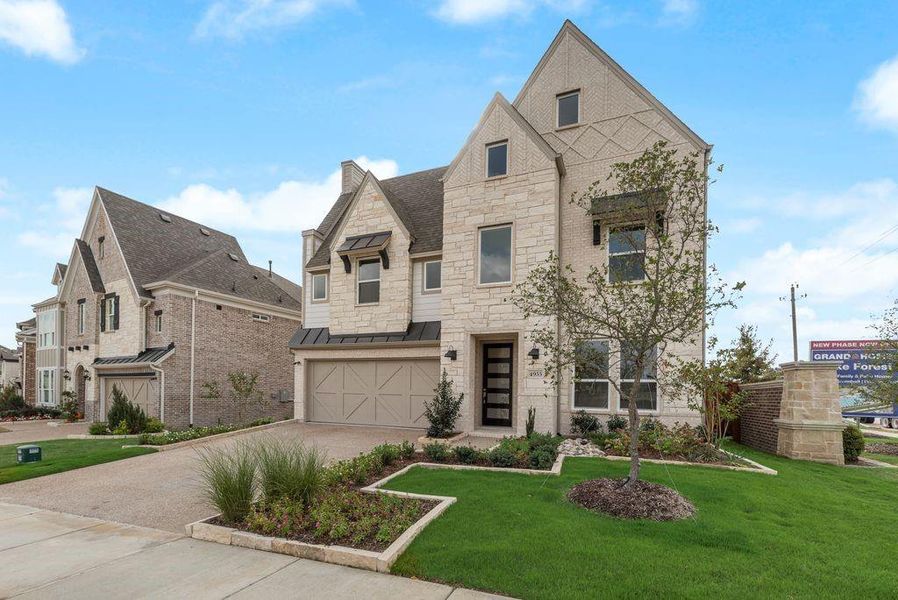 Front exterior of a new home in Lake Forest, McKinney, TX, highlighting curb appeal (Image 1). Front exterior of a new home in Lake Forest, McKinney, TX, highlighting curb appeal (Image 1).