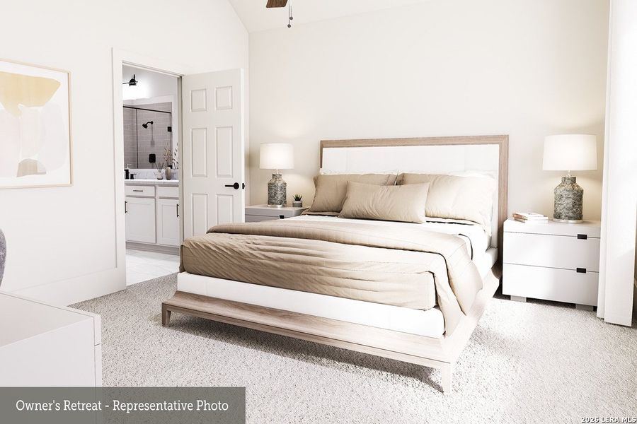 Furnished interior view inside a new home in , New Braunfels (Image 11).