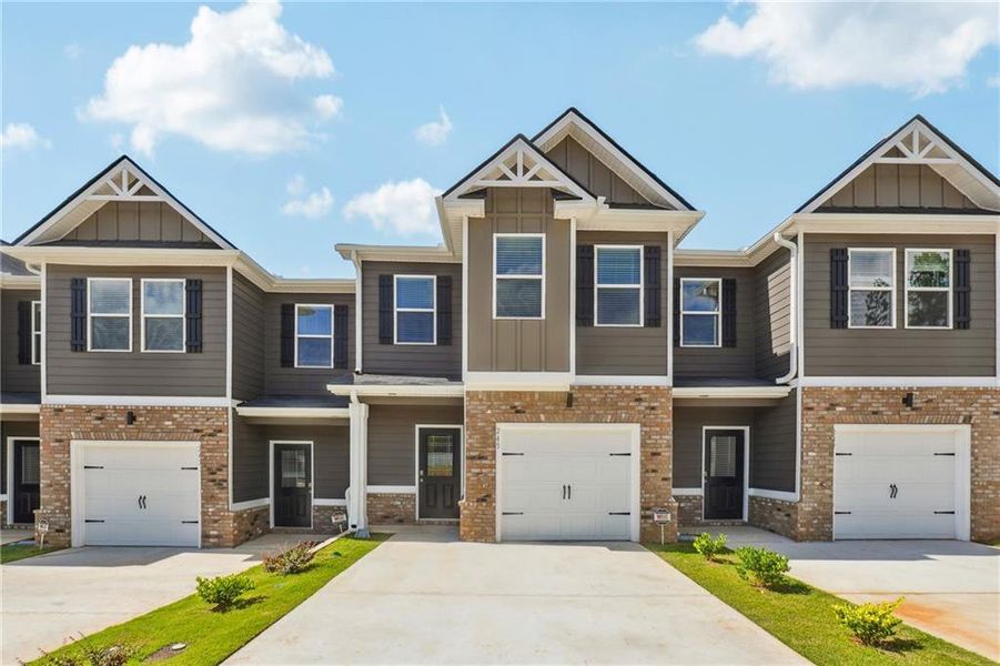 Front exterior of a new home in Azalea Hills, Temple, GA, highlighting curb appeal (Image 21).