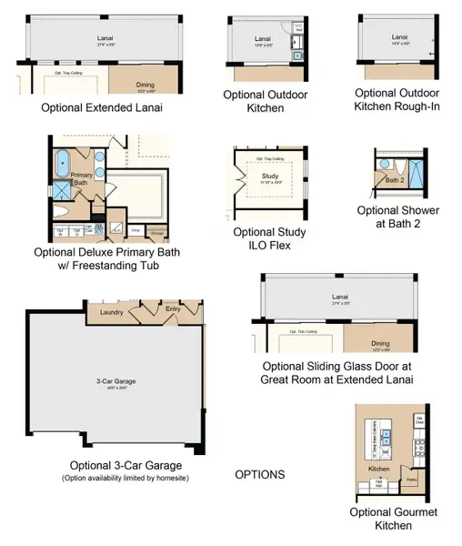 2D floor plan layout of this home in Center Lake Ranch Community Group Page, St. Cloud, FL (Image 4).