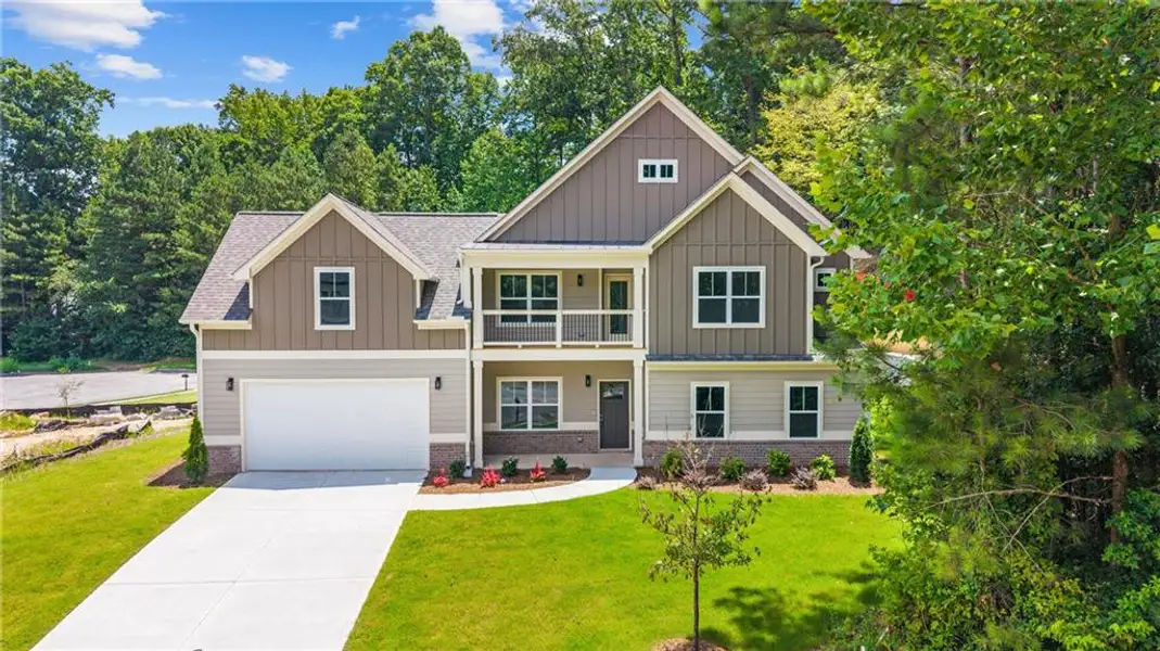 Front exterior of a new home in , Atlanta, GA, highlighting curb appeal (Image 1). Front exterior of a new home in , Atlanta, GA, highlighting curb appeal (Image 1).