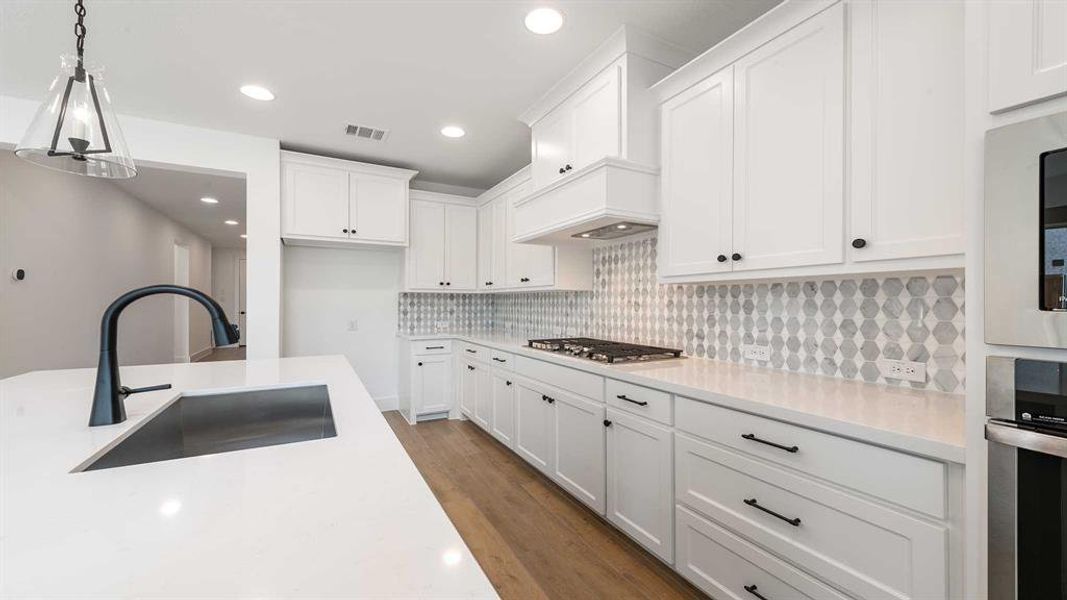 Furnished interior view inside a new home in The Heights At Uptown Celina 45', Celina (Image 9). Furnished interior view inside a new home in The Heights At Uptown Celina 45', Celina (Image 9).