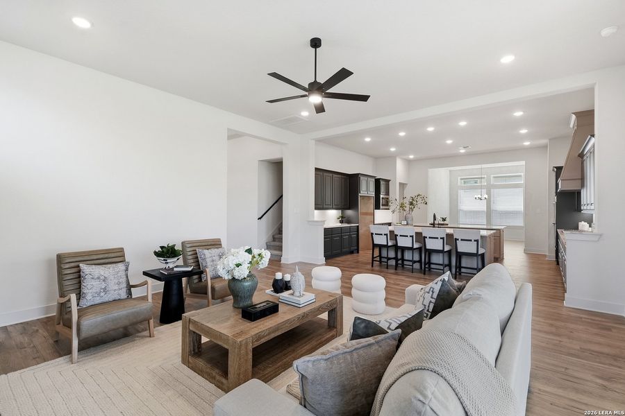 Furnished interior view inside a new home in Mesa Western, Cibolo (Image 17). Furnished interior view inside a new home in Mesa Western, Cibolo (Image 17).