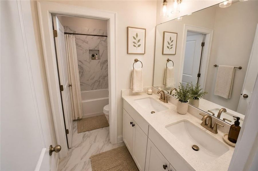 Furnished interior view inside a new home in , Marietta (Image 14).