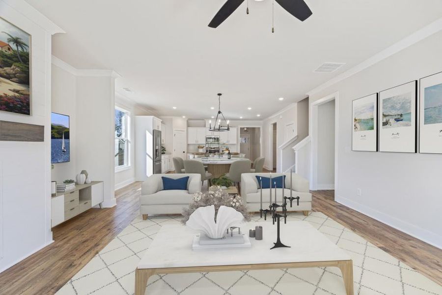 Furnished interior view inside a new home in , Hartwell (Image 28).