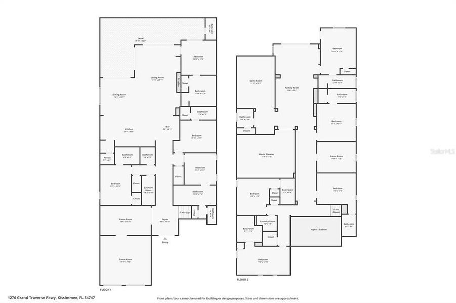 2D floor plan layout of this home in , Reunion, FL (Image 3). 2D floor plan layout of this home in , Reunion, FL (Image 3).