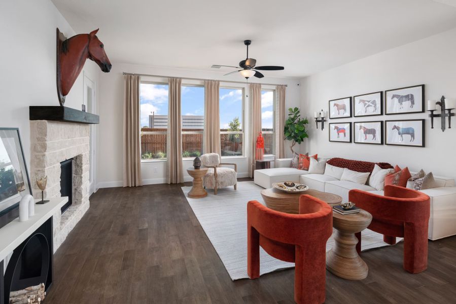 Representative furnished interior of a home built from the The Trinity Executive by UnionMain Homes in Lake Breeze, Lavon (Image 13).