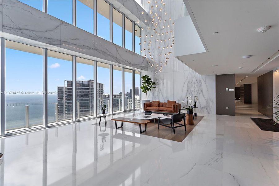 Furnished interior view inside a new home in Aston Martin Residences, Miami (Image 3).