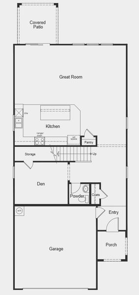 2D floor plan layout for the Plan 2763 by KB Home in Skyline Village Prelude, San Tan Valley, AZ (Image 3).