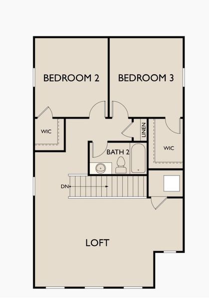 2D floor plan layout for the Keele by Starlight Homes in Hawks Run, Kissimmee, FL (Image 4).