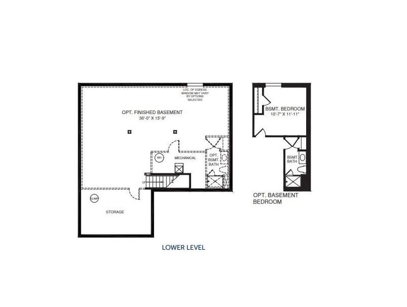 Hudson Basement floor plan