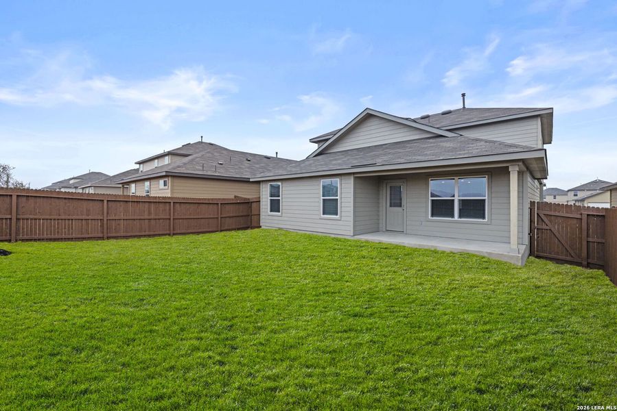Exterior details and patio area of a home in Avenida, Converse (Image 2). Exterior details and patio area of a home in Avenida, Converse (Image 2).